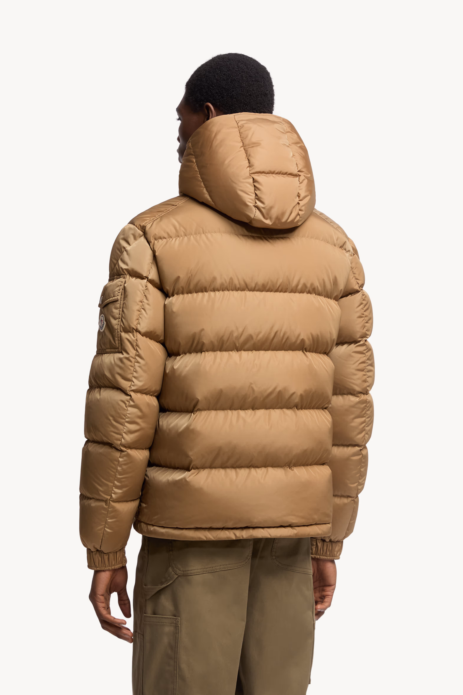 Doudoune courte à capuche Moncler Maya Hommes Beige Moncler 5